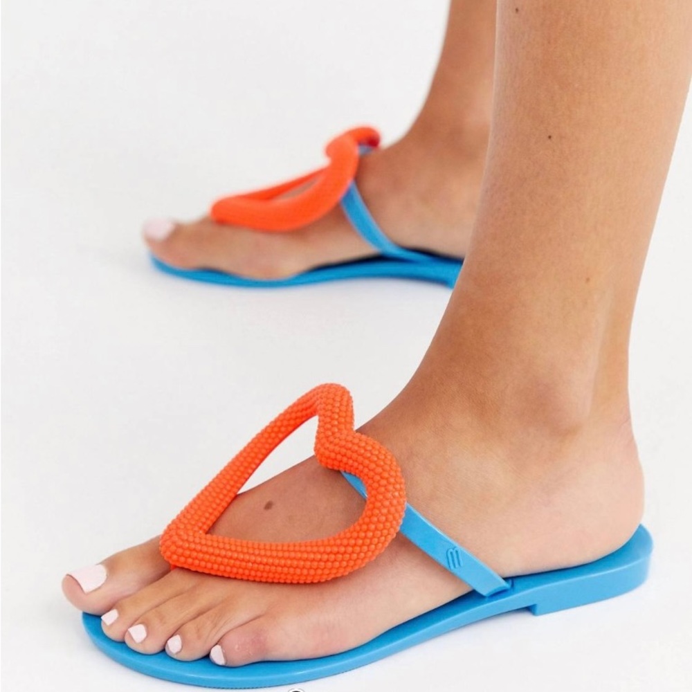 Melissa Heart Flip Flops Size 7